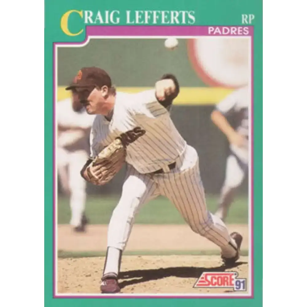 1991 Score #184 Craig Lefferts NM-MT San Diego Padres Baseball Card - Baseball Card Single