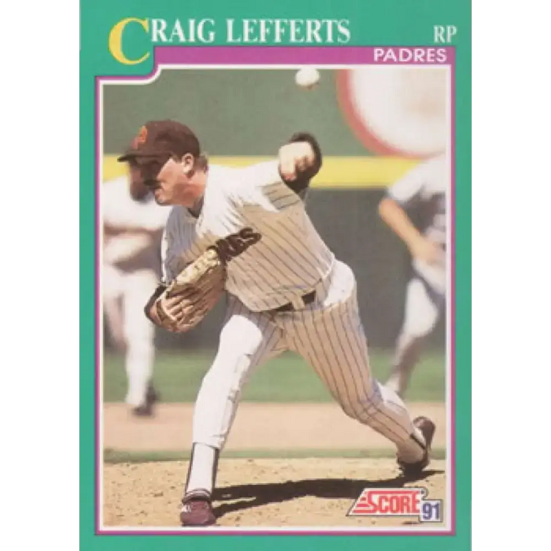 1991 Score #184 Craig Lefferts NM-MT San Diego Padres Baseball Card - Baseball Card Single