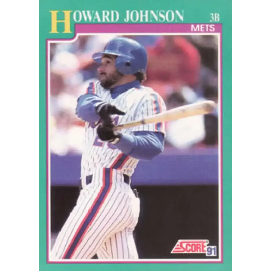 1991 Score #185 Howard Johnson NM-MT New York Mets Baseball Card - Baseball Card Single