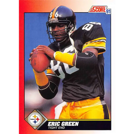 1991 Score #186 Eric Green EX Excellent Pittsburgh Steelers Football Card - Football Card Single
