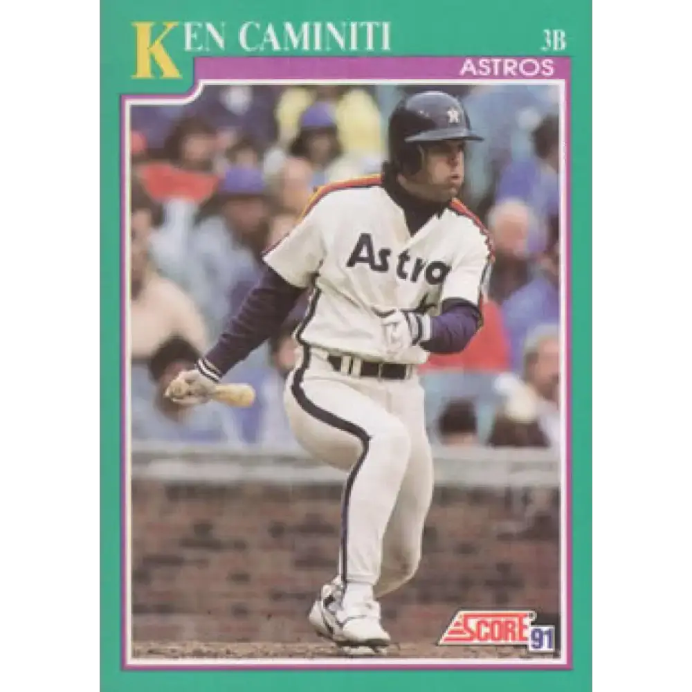 1991 Score #186 Ken Caminiti NM-MT Houston Astros Baseball Card - Baseball Card Single