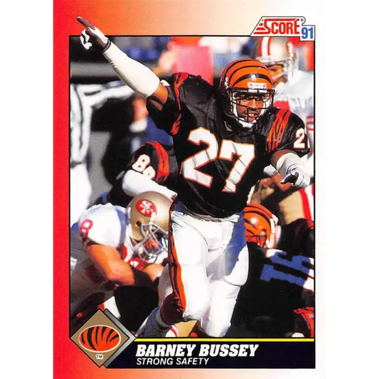 1991 Score #187 Barney Bussey EX Excellent RC Rookie Cincinnati Bengals Football Card - Football Card Single