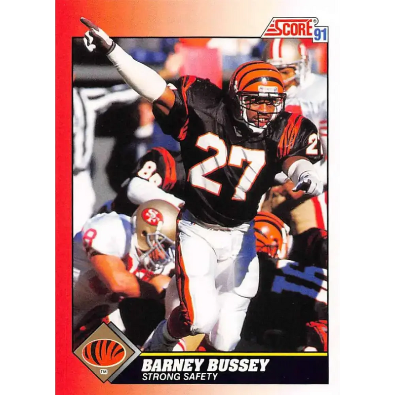 1991 Score #187 Barney Bussey EX Excellent RC Rookie Cincinnati Bengals Football Card - Football Card Single