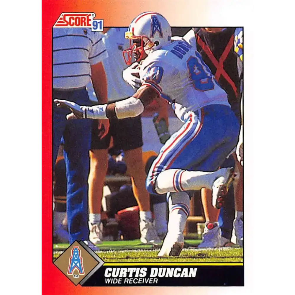 1991 Score #188 Curtis Duncan EX Excellent Houston Oilers Football Card - Football Card Single