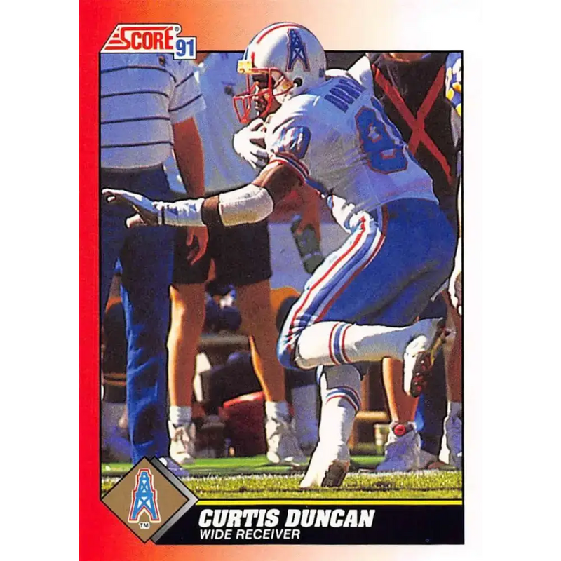 1991 Score #188 Curtis Duncan EX Excellent Houston Oilers Football Card - Football Card Single