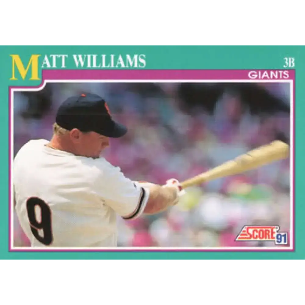 1991 Score #189 Matt Williams NM-MT San Francisco Giants Baseball Card - Baseball Card Single