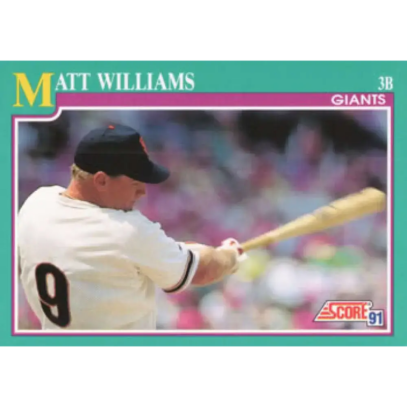 1991 Score #189 Matt Williams NM-MT San Francisco Giants Baseball Card - Baseball Card Single
