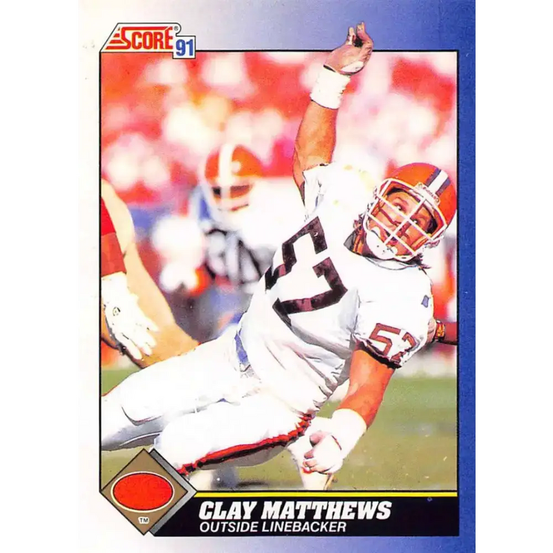 1991 Score #19 Clay Matthews EX Excellent Cleveland Browns Football Card - Football Card Single