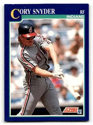 1991 Score #19 Cory Snyder Cleveland Indians Baseball Cards EX/NM ID:57527 - Baseball Card Single