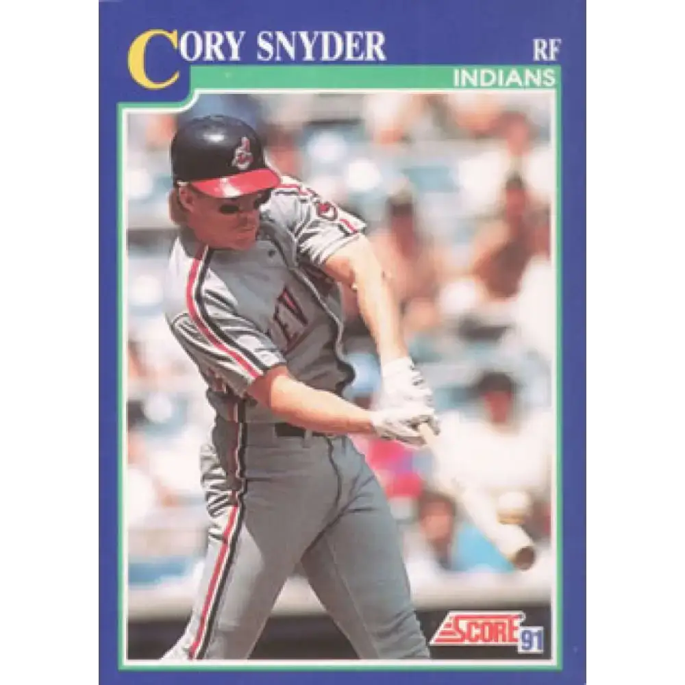 1991 Score #19 Cory Snyder NM-MT Cleveland Indians Baseball Card - Baseball Card Single