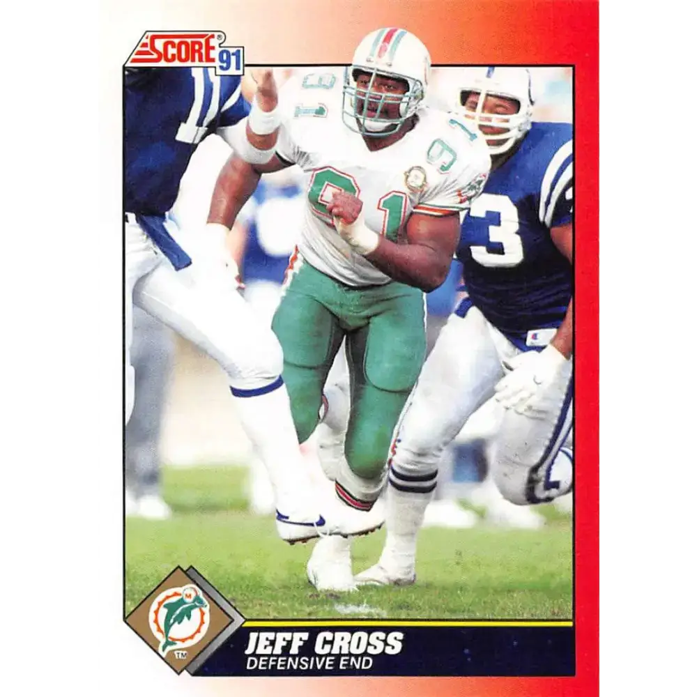 1991 Score #191 Jeff Cross EX Excellent Miami Dolphins Football Card - Football Card Single