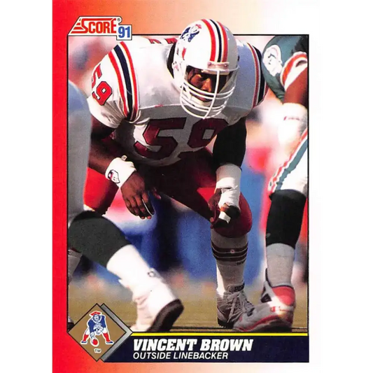 1991 Score #194 Vincent Brown EX Excellent New England Patriots Football Card - Football Card Single