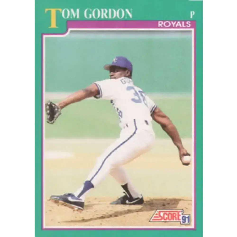 1991 Score #197 Tom Gordon NM-MT Kansas City Royals Baseball Card - Baseball Card Single