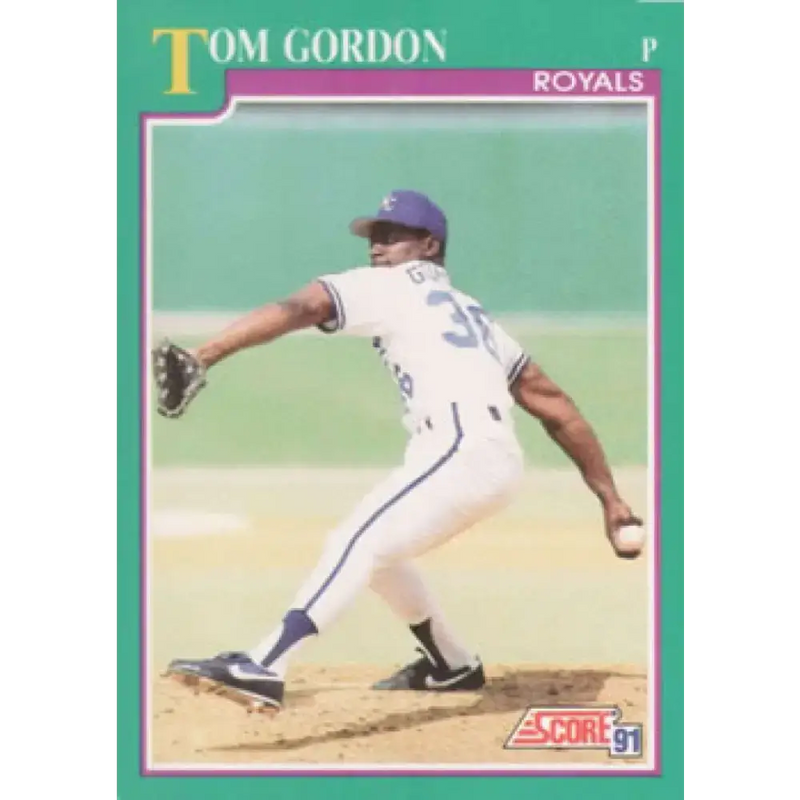 1991 Score #197 Tom Gordon NM-MT Kansas City Royals Baseball Card - Baseball Card Single