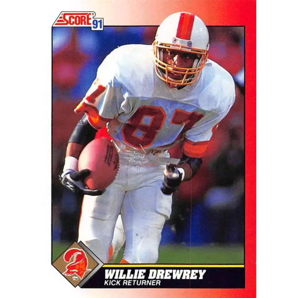 1991 Score #197 Willie Drewrey EX Excellent Tampa Bay Buccaneers Football Card - Football Card Single