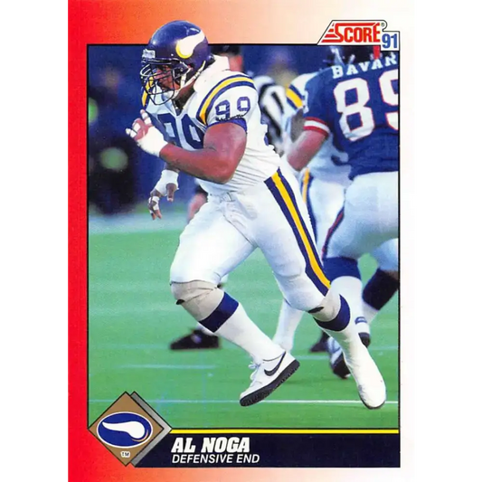 1991 Score #199 Al Noga EX Excellent Minnesota Vikings Football Card - Football Card Single