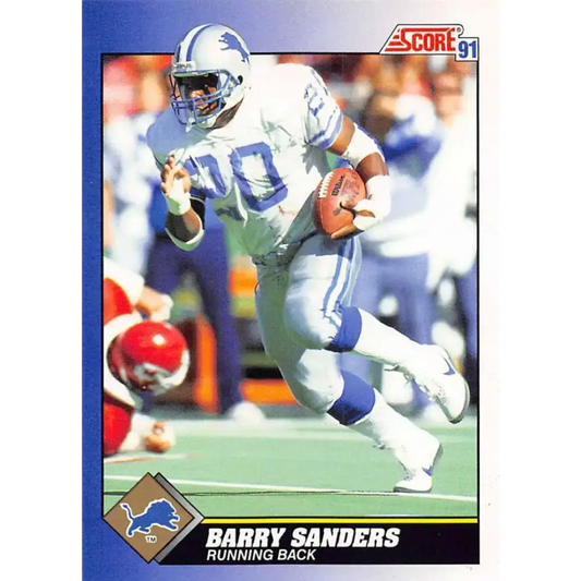 1991 Score #20 Barry Sanders EX Excellent Detroit Lions Football Card - Football Card Single
