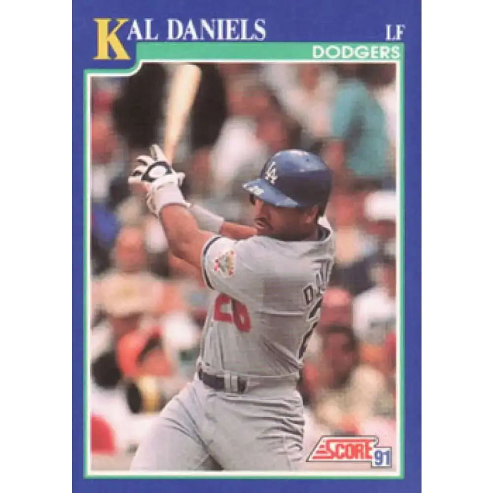 1991 Score #20 Kal Daniels NM-MT Los Angeles Dodgers Baseball Card - Baseball Card Single