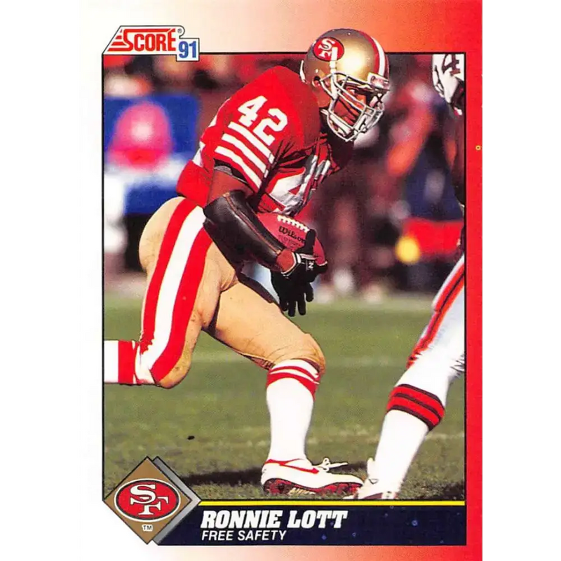 1991 Score #200 Ronnie Lott EX Excellent San Francisco 49ers Football Card - Football Card Single