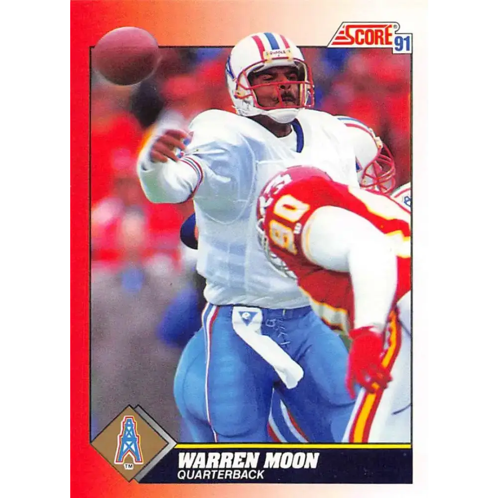 1991 Score #201 Warren Moon EX Excellent Houston Oilers Football Card - Football Card Single