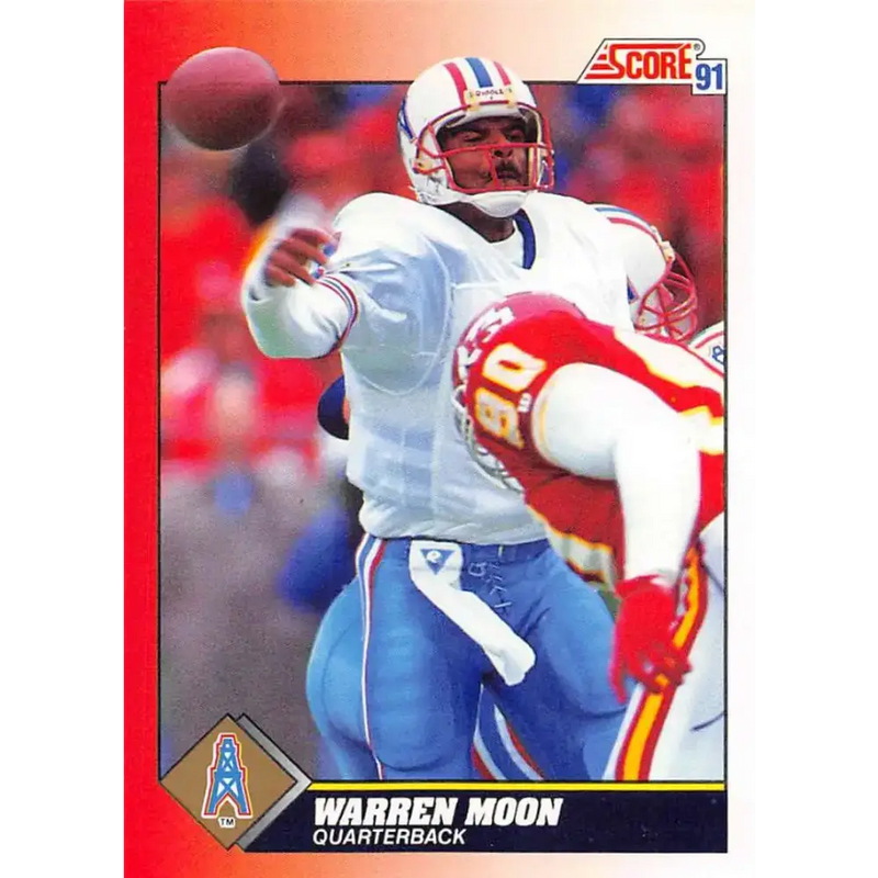 1991 Score #201 Warren Moon EX Excellent Houston Oilers Football Card - Football Card Single