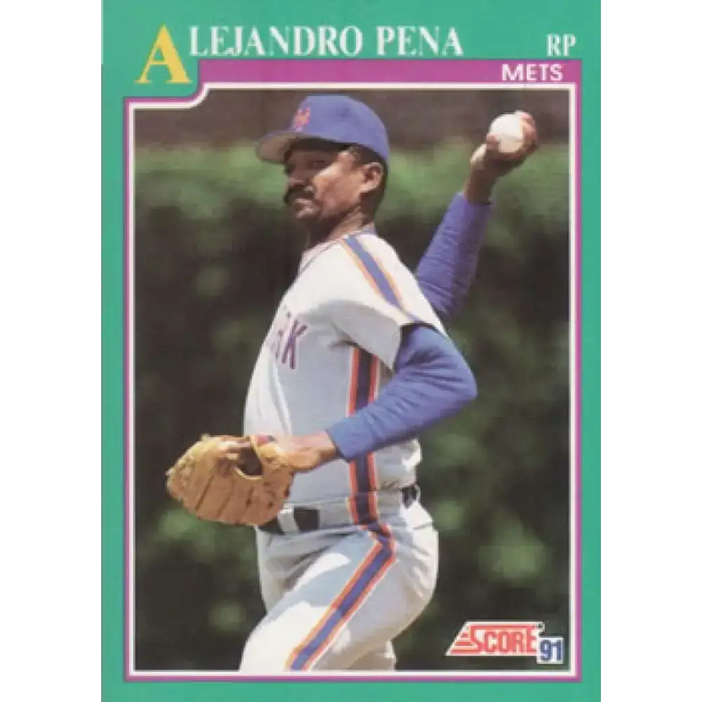 1991 Score #204 Alejandro Pena NM-MT New York Mets Baseball Card - Baseball Card Single