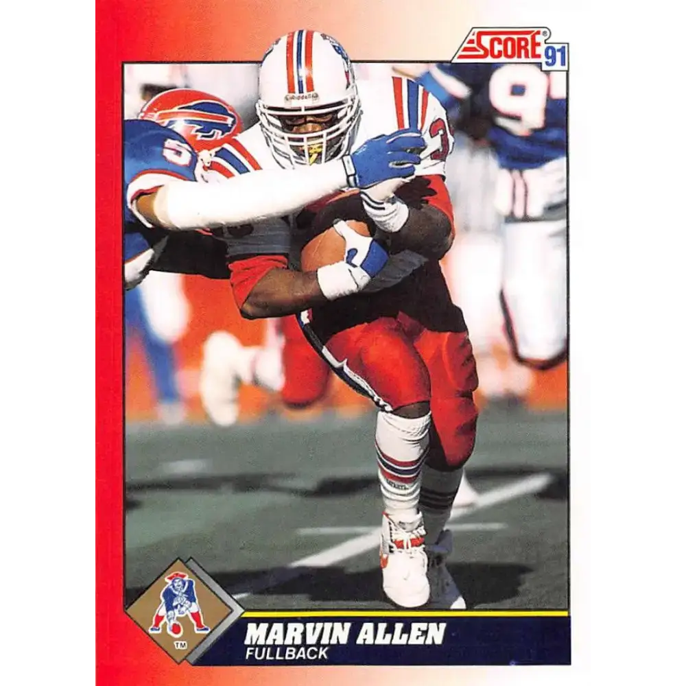 1991 Score #206 Marvin Allen EX Excellent New England Patriots Football Card - Football Card Single