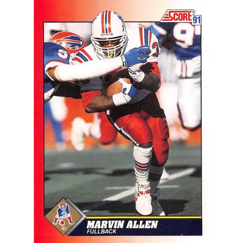 1991 Score #206 Marvin Allen EX Excellent New England Patriots Football Card - Football Card Single