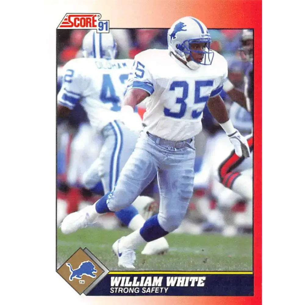 1991 Score #209 William White EX Excellent Detroit Lions Football Card - Football Card Single