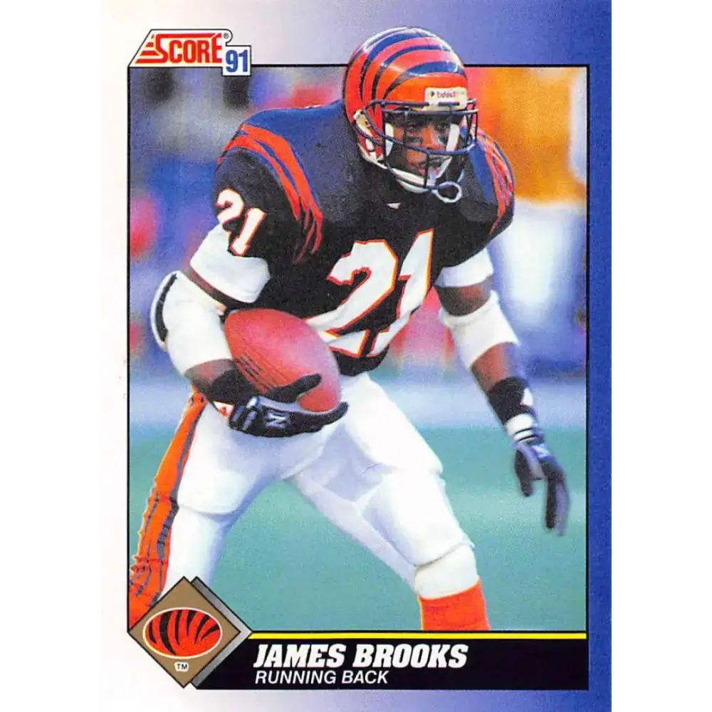 1991 Score #21 James Brooks EX Excellent Cincinnati Bengals Football Card - Football Card Single