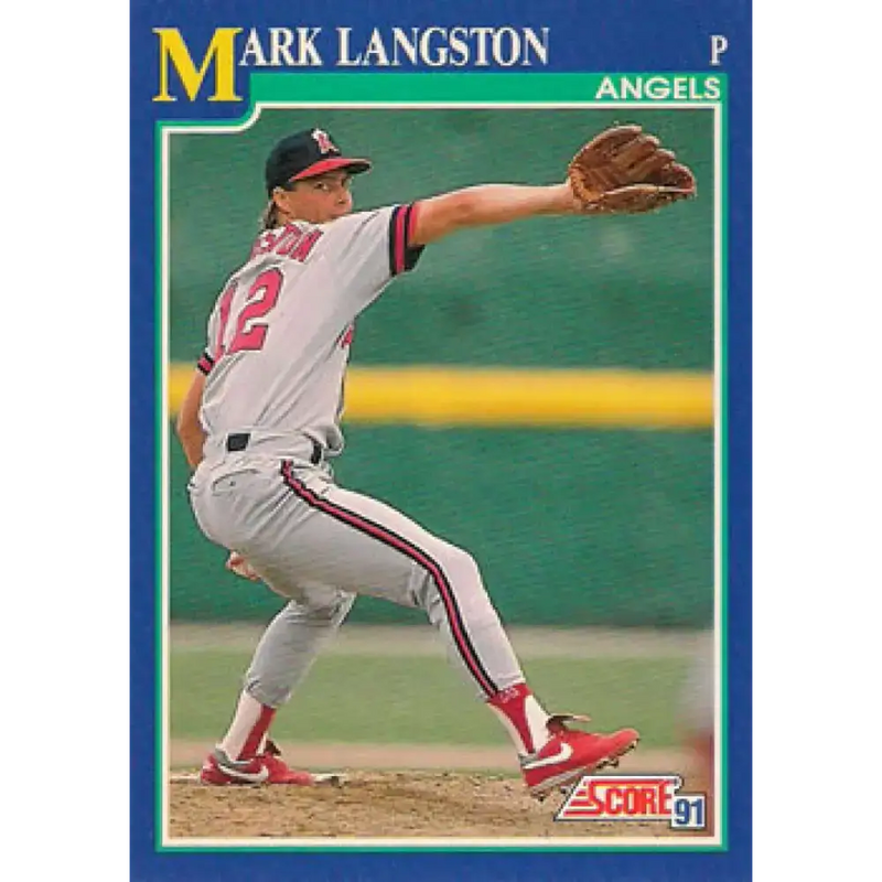1991 Score #21 Mark Langston NM-MT California Angels Baseball Card - Baseball Card Single