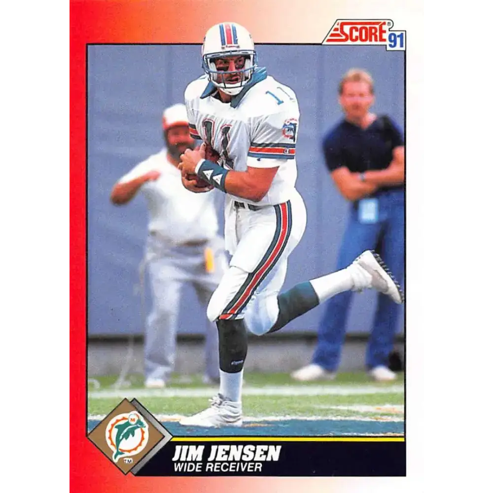 1991 Score #210 Jim Jensen EX Excellent Miami Dolphins Football Card - Football Card Single