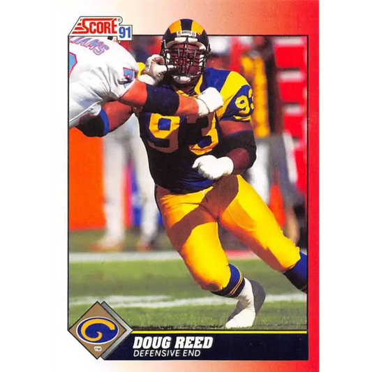 1991 Score #211 Doug Reed EX Excellent RC Rookie Los Angeles Rams Football Card - Football Card Single