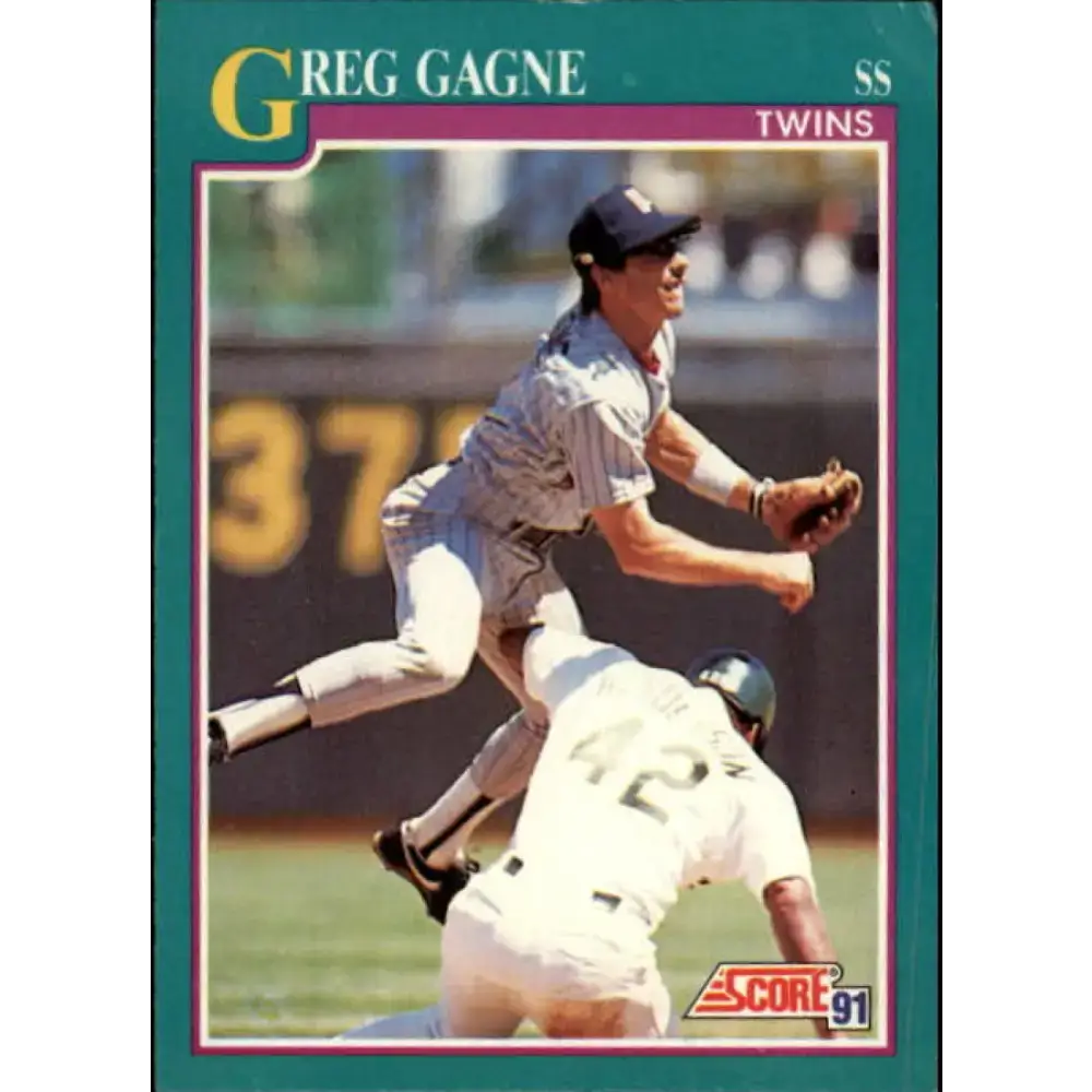 1991 Score #211 Greg Gagne NM-MT Minnesota Twins Baseball Card - Baseball Card Single