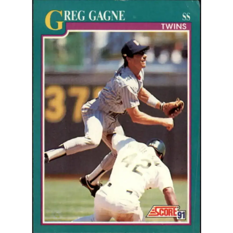 1991 Score #211 Greg Gagne NM-MT Minnesota Twins Baseball Card - Baseball Card Single