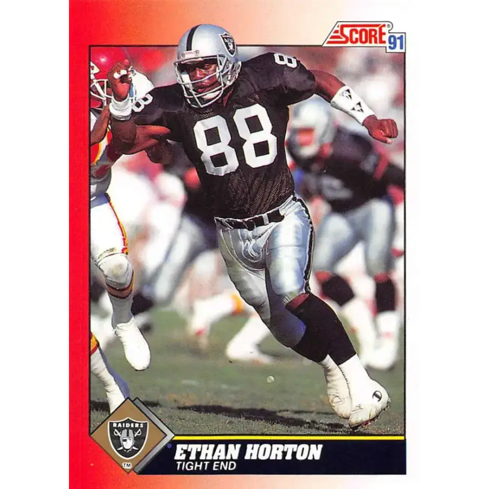 1991 Score #212 Ethan Horton EX Excellent Los Angeles Raiders Football Card - Football Card Single