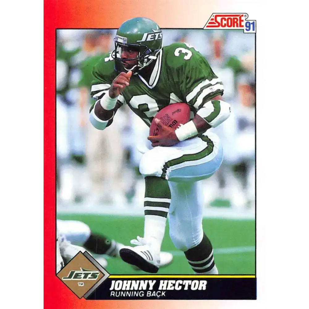 1991 Score #214 Johnny Hector EX Excellent New York Jets Football Card - Football Card Single