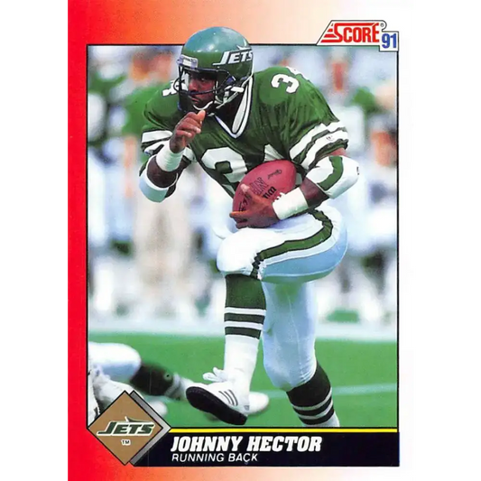 1991 Score #214 Johnny Hector EX Excellent New York Jets Football Card - Football Card Single