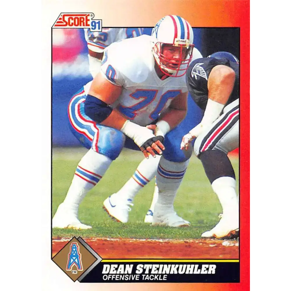 1991 Score #217 Dean Steinkuhler EX Excellent Houston Oilers Football Card - Football Card Single