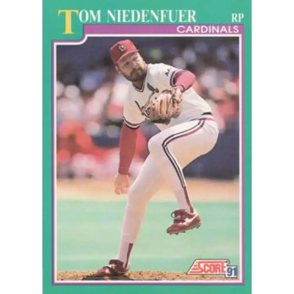 1991 Score #217 Tom Niedenfuer NM-MT St. Louis Cardinals Baseball Card - Baseball Card Single