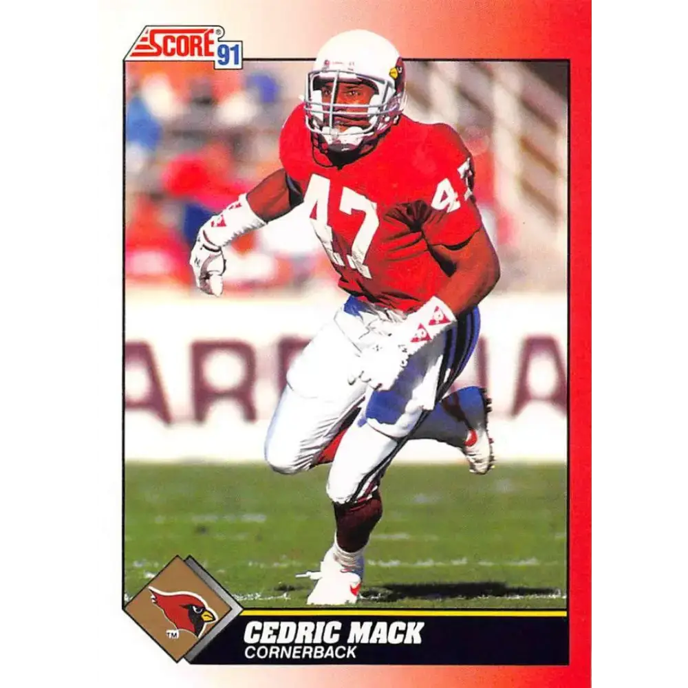 1991 Score #218 Cedric Mack EX Excellent Phoenix Cardinals Football Card - Football Card Single