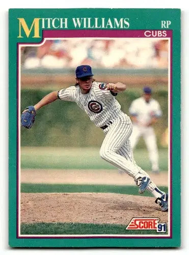 1991 Score #220 Mitch Williams Chicago Cubs Baseball Cards EX/NM ID:57500 - Baseball Card Single