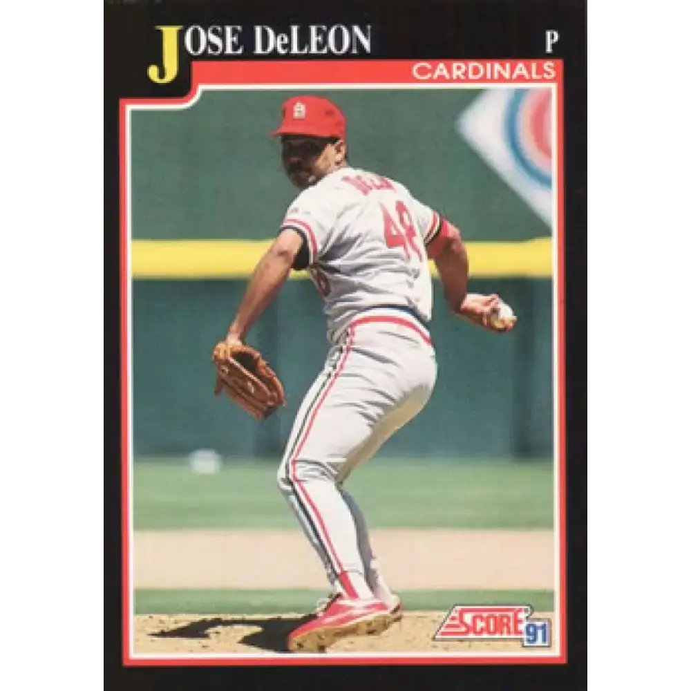 1991 Score #221 Jose DeLeon NM-MT St. Louis Cardinals Baseball Card - Baseball Card Single
