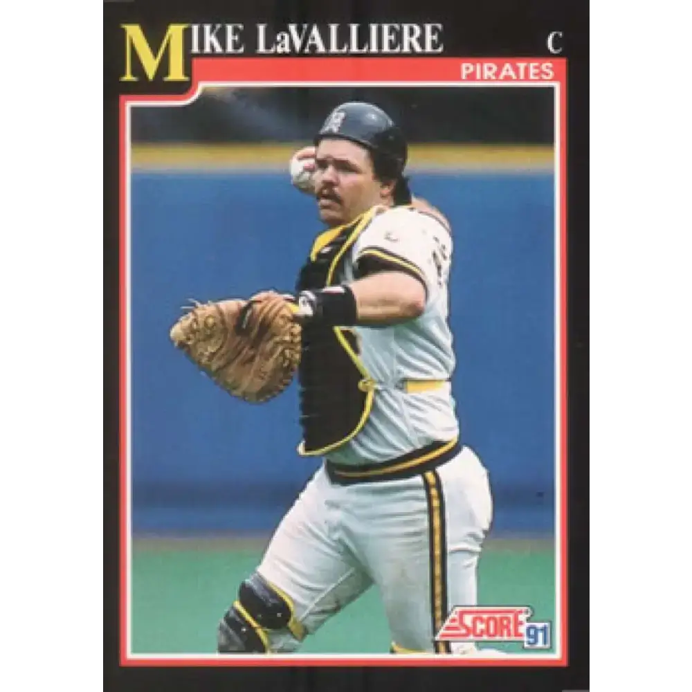 1991 Score #222 Mike LaValliere NM-MT Pittsburgh Pirates Baseball Card - Baseball Card Single