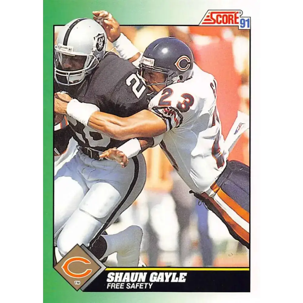 1991 Score #223 Shaun Gayle EX Excellent Chicago Bears Football Card - Football Card Single