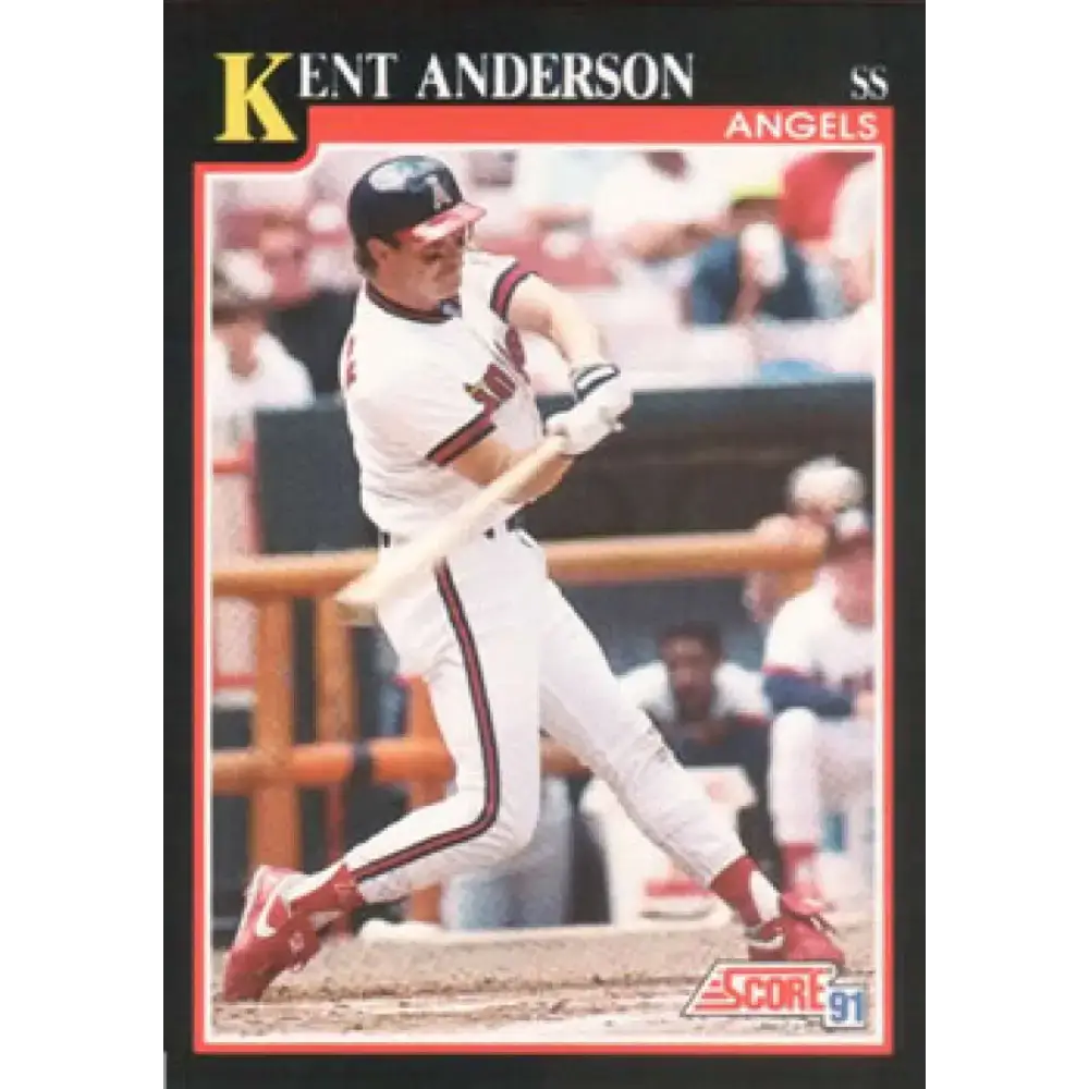 1991 Score #224 Kent Anderson ERR NM-MT California Angels Baseball Card - Baseball Card Single