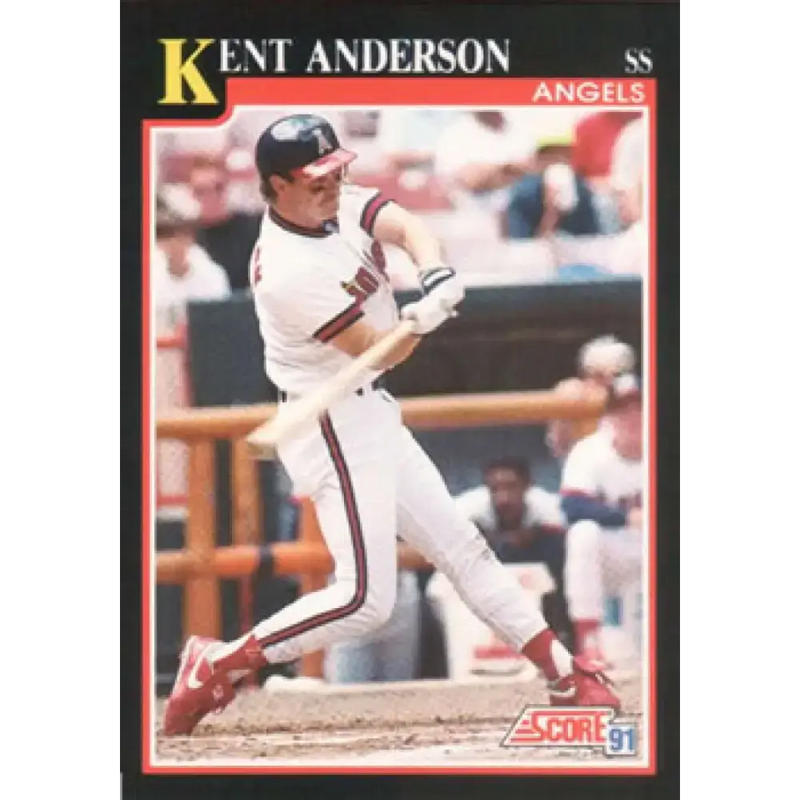 1991 Score #224 Kent Anderson ERR NM-MT California Angels Baseball Card - Baseball Card Single
