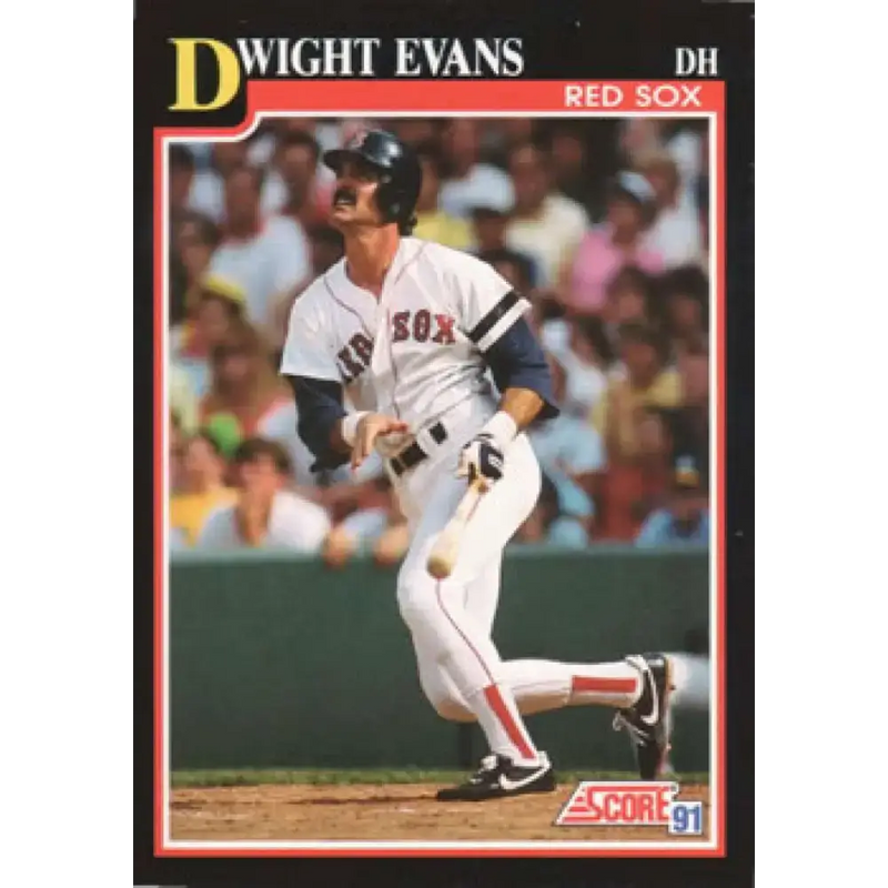 1991 Score #225 Dwight Evans NM-MT Boston Red Sox Baseball Card - Baseball Card Single