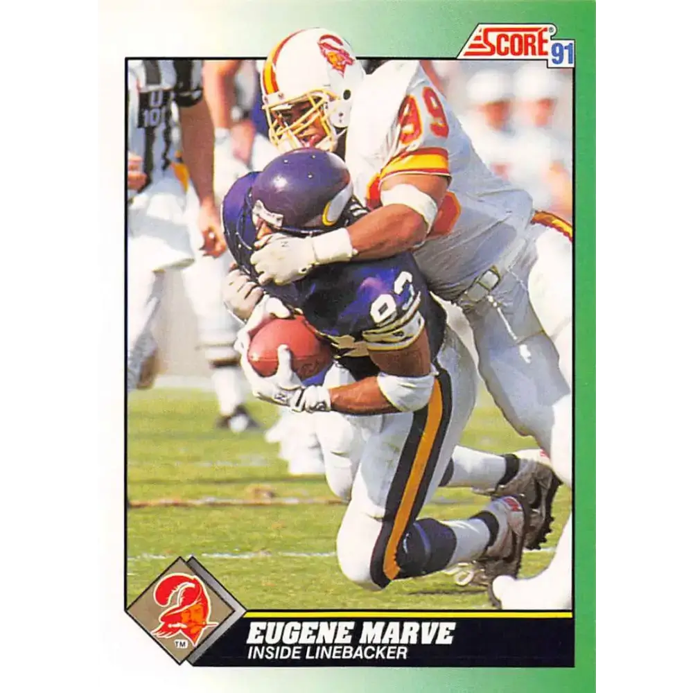 1991 Score #227 Eugene Marve EX Excellent Tampa Bay Buccaneers Football Card - Football Card Single