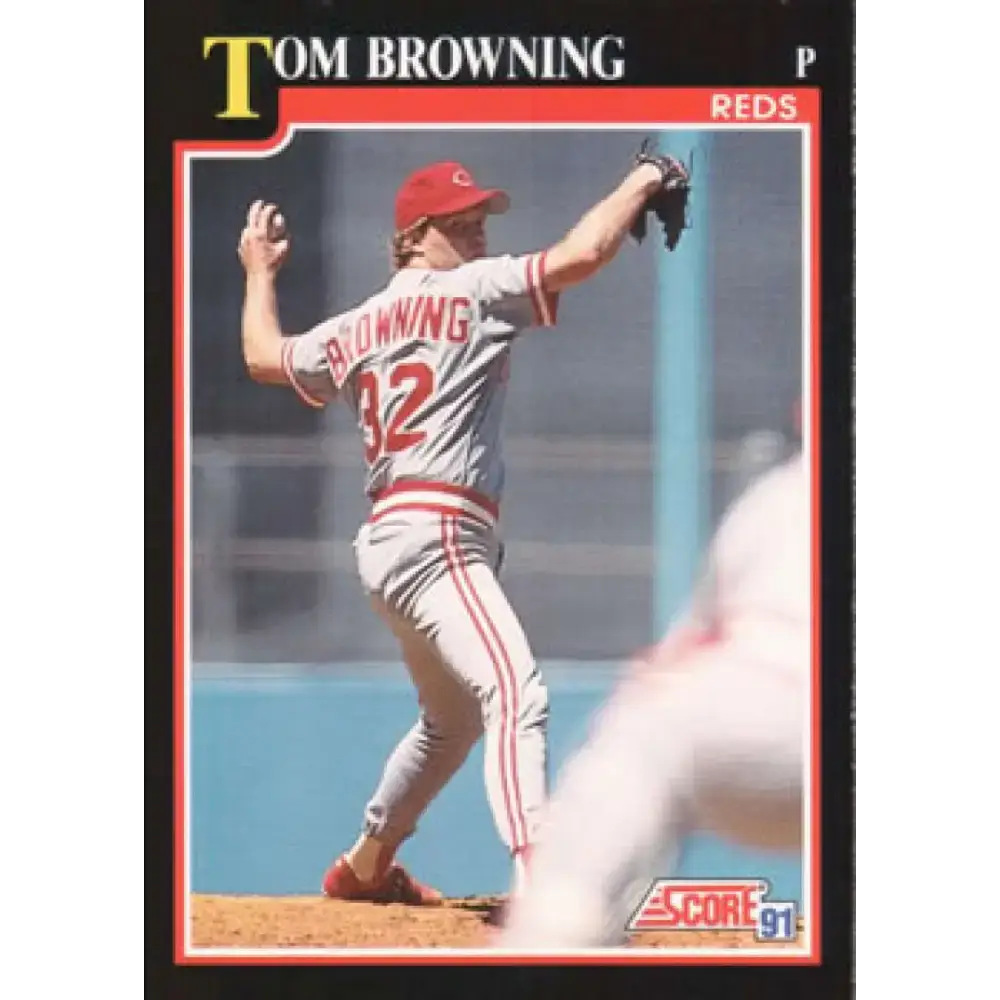 1991 Score #229 Tom Browning NM-MT Cincinnati Reds Baseball Card - Baseball Card Single